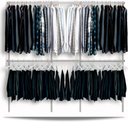 Ver imagem 1 de Arara cabideiro aramado trilho parede closet loja suspenso Br 2,50 m