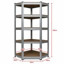 Ver imagem 3 de Estante Metal Canto 1000030 5 Prateleiras 5 Nichos Aço Inox Worker