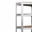 Ver imagem 5 de Estante Metal Canto 1000030 5 Prateleiras 5 Nichos Aço Inox Worker