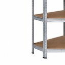 Ver imagem 2 de Estante Metal Canto 1000030 5 Prateleiras 5 Nichos Aço Inox Worker