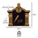 Ver imagem 2 de Visor Leitura Luz Vila Rica Ouro Alumínio Fundido 19x19cm Metal Mig 221mtm