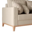 Ver imagem 4 de Sofá 2 Lugares Beny Base em Madeira Maciça Recepção Linho Bege Kimi Design