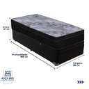 Ver imagem 3 de Cama Box Baú e Colchão Airtech Pampa Molas Ensacadas Solteiro Ortobom: Preto