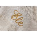 Ver imagem 3 de Jogo de Banho Noblesse Luxo Bordado 5 Pecas Palha com Bordado Mostarda^