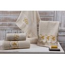 Ver imagem 1 de Jogo de Banho Noblesse Luxo Bordado 5 Pecas Palha com Bordado Mostarda^