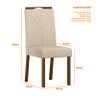 Cadeira para Mesa de Jantar Anitta Kit 2 Peças Amendoa Linho Areia – New Ceval - 2