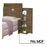 Cabeceira para Cama Box Solteiro Moderna Marrom com Mesa Lateral 3 Prateleiras Espaçosa Ao - 7