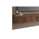 Ver imagem 6 de Painel Quarto P/ Tv até 65 Pol Jade Ripada 180x183cm Freijo/off White - Caemmun