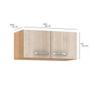 Ver imagem 3 de Armário Aéreo para Geladeira Cozinha Max 80 X 33 Cm 2 Portas Mdp Carvalho Blanche - Clicklar