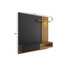 Painel Suspenso Tocantins 1.6 Para Tv 60'' com 1 Porta 1 Nicho e Prateleira Preto Fosco Noce Milano  - 4