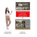 Ver imagem 5 de Cozinha Compacta Madesa Agata 120001 com Armário e Balcão (Sem Tampo e Pia) Rustic/Cinza Cor:Rustic 