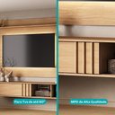 Ver imagem 6 de Conjunto Rack e Painel de TV Cedro Linea 160cm MDP com Porta Correr Marrom Móveis Carraro