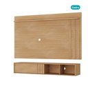 Ver imagem 2 de Conjunto Rack e Painel de TV Cedro Linea 160cm MDP com Porta Correr Marrom Móveis Carraro
