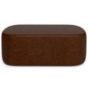 Ver imagem 3 de Kit 02 Puffs Decorativos Orgânicos para Living Quarto 100cm Doha W01 Couríssimo Marrom - Lyam Decor
