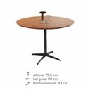 Ver imagem 3 de Mesa de Jantar Sofia Castanho com Pés em Metal Preto Lar Flex