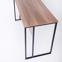 Ver imagem 6 de Mesa Escrivaninha para Escritorio Estilo Industrial Metal Preto Mdf Amadeirado