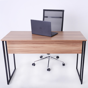 Mesa Escrivaninha para Escritorio Estilo Industrial Metal Preto Mdf Amadeirado