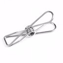 Ver imagem 1 de Kit 40 Prendedores Roupas Clips Inox Para Varal e Alimentos:Cromado