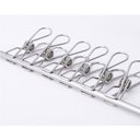 Ver imagem 5 de Kit 40 Prendedores Roupas Clips Inox Para Varal e Alimentos:Cromado