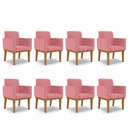 Ver imagem 1 de Kit 08 Poltrona Recepeçao Tefi Suede Rose