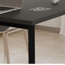 Ver imagem 2 de Mesa de Escritório Base Metal Preta Tampo Preto 120 Cm House