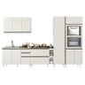 Cozinha Modulada Kali Premium 6 Peças Branco/off White com Torre Quente - Nicioli - 1