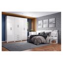 Ver imagem 6 de Guarda Roupa Casal City 6 Portas Branco - Henn
