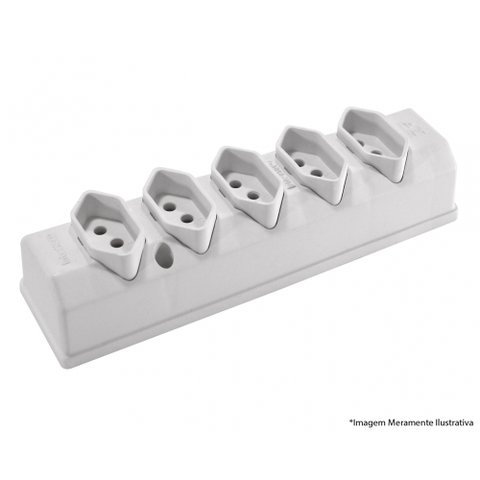 Tomada Barra Hercules 2p+t 5tom Cinza 20a