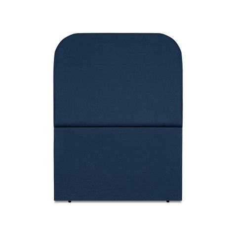 Cabeceira Estofada Solteiro Alana 90cm Suede Azul Marinho