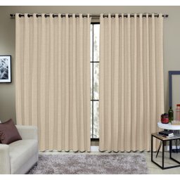 Cortina Tecido Rustico 4,00M x 2,60M Semi Blackout Areia - 2