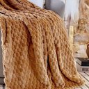 Ver imagem 3 de Cobertor Manta Confy Ultrasoft Flannel Queen 2,40m X 2,20m Texturizado 01 Peça - Caramelo