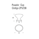 Ver imagem 3 de Puxador Cup Ponto Cromado Zen Design