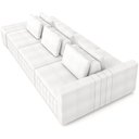 Ver imagem 7 de Sofá Ilha com Puff para Sala Living 335cm Amber M03 Bouclê Branco - Lyam Decor