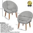 Ver imagem 3 de Cadeira Poltrona Reforçada para Sala de Estar Confortável Estilo Moderna Tecido Veludo Moblan Decor:
