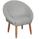 Ver imagem 1 de Cadeira Poltrona Reforçada para Sala de Estar Confortável Estilo Moderna Tecido Veludo Moblan Decor: