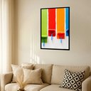 Ver imagem 2 de Quadro Decorativo Rolos de Tinta Colorido - 70x50cm:moldura Preta