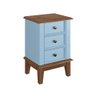 Mesa de Cabeceira Madeira Maciça - Azul - 1