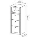 Ver imagem 3 de Armário para Escritório com 3 Gavetas Arquivo Branco