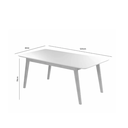Ver imagem 4 de Mesa de Jantar Elegance Jcm Movelaria Cinamomo/off 1,20 M