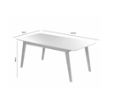 Ver imagem 4 de Mesa de Jantar Elegance Jcm Movelaria Cinamomo/off 1,20 M