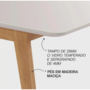 Ver imagem 3 de Mesa de Jantar Elegance Jcm Movelaria Cinamomo/off 1,20 M