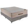 Cama Box Bipartido Queen Cinza e Colchão Airtech Spring Pocket M. Ensacadas Ortobom - 1