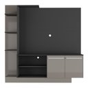 Ver imagem 2 de Estante Com Painel Tv 55" E 2 Portas França Multimóveis Br2473 Preto/Lacca Fumê