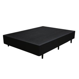Base Box Casal Sintético Preta - 42x138x188 - 3