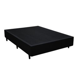 Base Box Casal Sintético Preta - 42x138x188 - 2