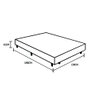 Base Box Casal Sintético Preta - 42x138x188 - 1