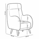 Ver imagem 5 de Poltrona de Amamentação Fixa Pés Manu Ternura D02 Linho Claro C-47 - Lyam Decor