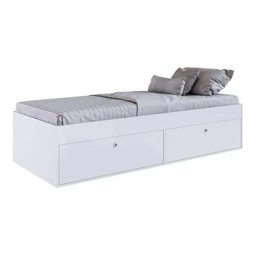 Quarto Juvenil Com Cama 80 E Mesa De Cabeceira Tokio Art in Móveis Branco - 4