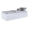 Quarto Juvenil Com Cama 80 E Mesa De Cabeceira Tokio Art in Móveis Branco - 4