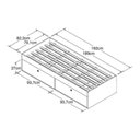 Ver imagem 6 de Quarto Juvenil Com Cama 80 E Mesa De Cabeceira Tokio Art in Móveis Branco